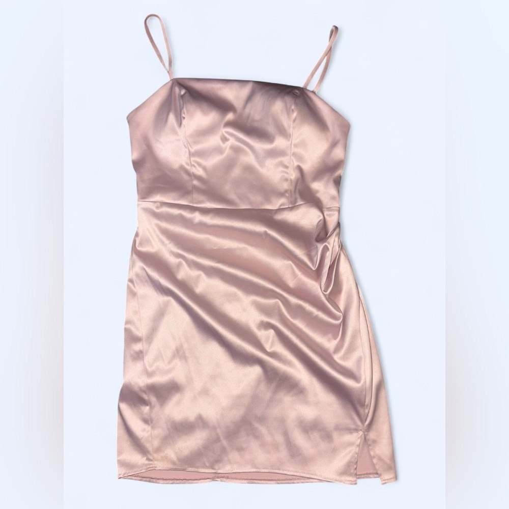 ✨ Midnight Doll Satin Mini Dress – Blush Pink, Size 5 - Picture 2 of 9